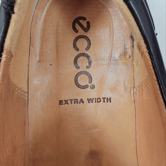 Ecco Men's Seattle Apron Tie Black Leather Oxford Dress Shoes, Sz 11 - Picture 10 of 13